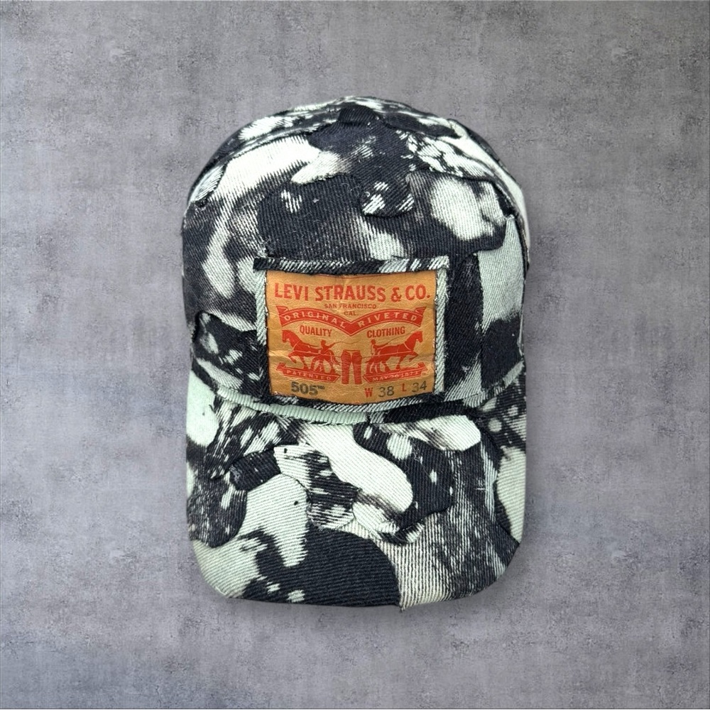 customized Levi Strauss & Co. Black and White baseball Cap